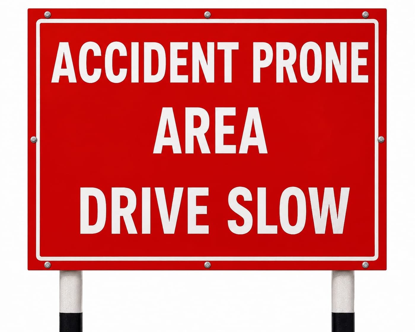 Accident Prone Area Sign Board &mdash; cautionary road sign board