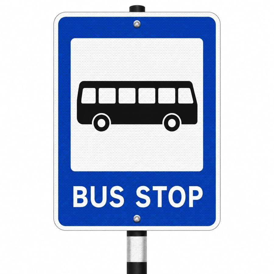 Bus Stop Sign Board &mdash; informatory road sign board