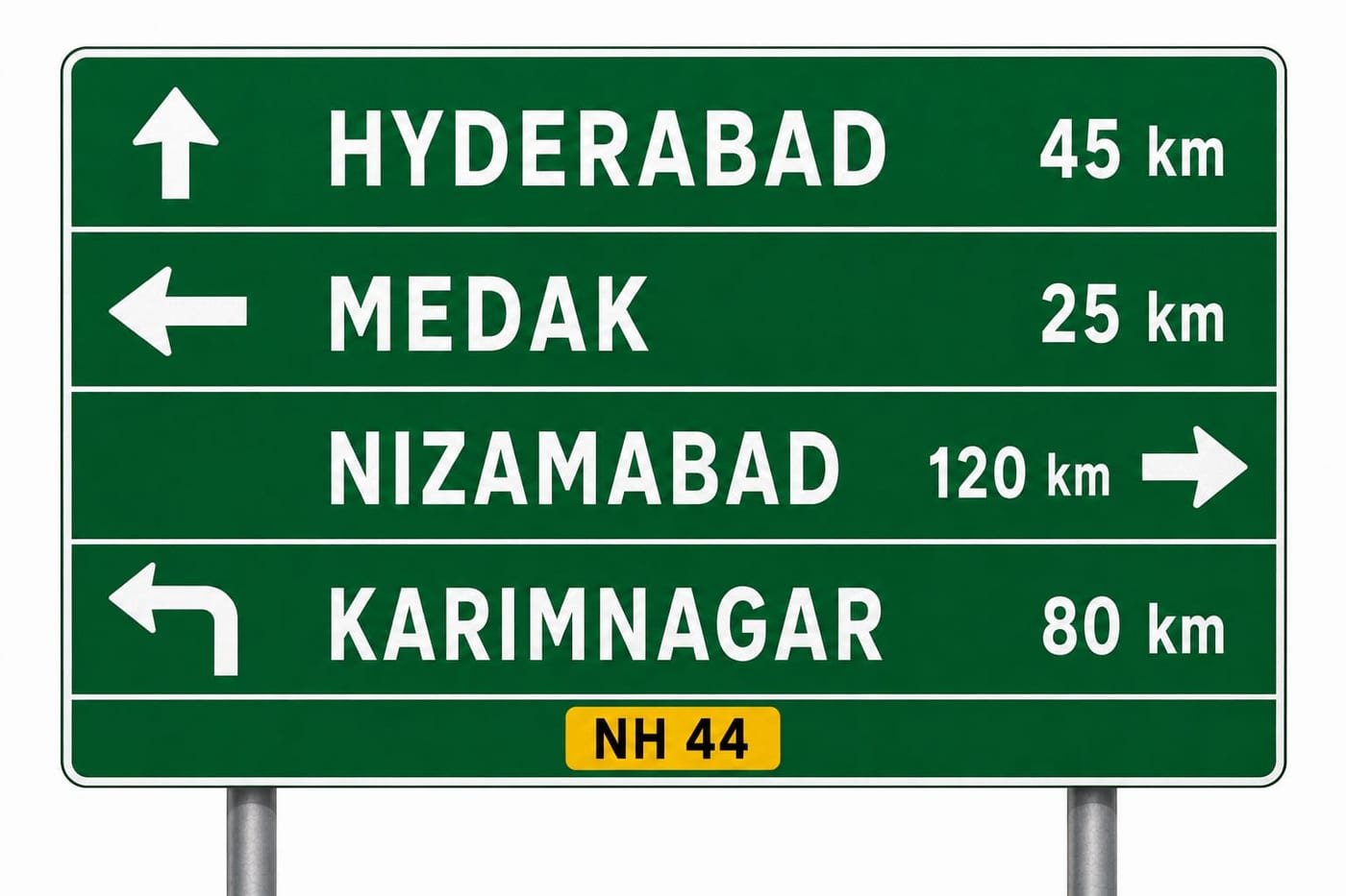 Direction Sign Board &mdash; informatory road sign board