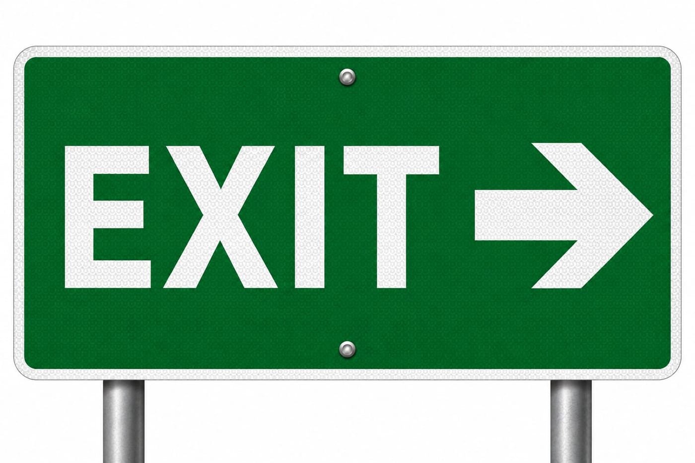 Exit Sign Board &mdash; informatory road sign board