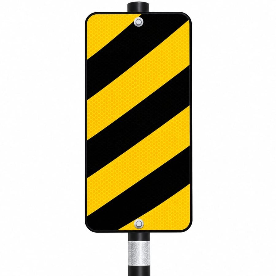Hazard Marker &mdash; cautionary road sign board