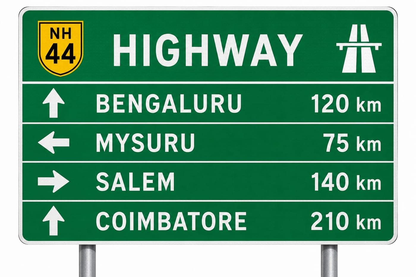 Highway Sign Board &mdash; informatory road sign board