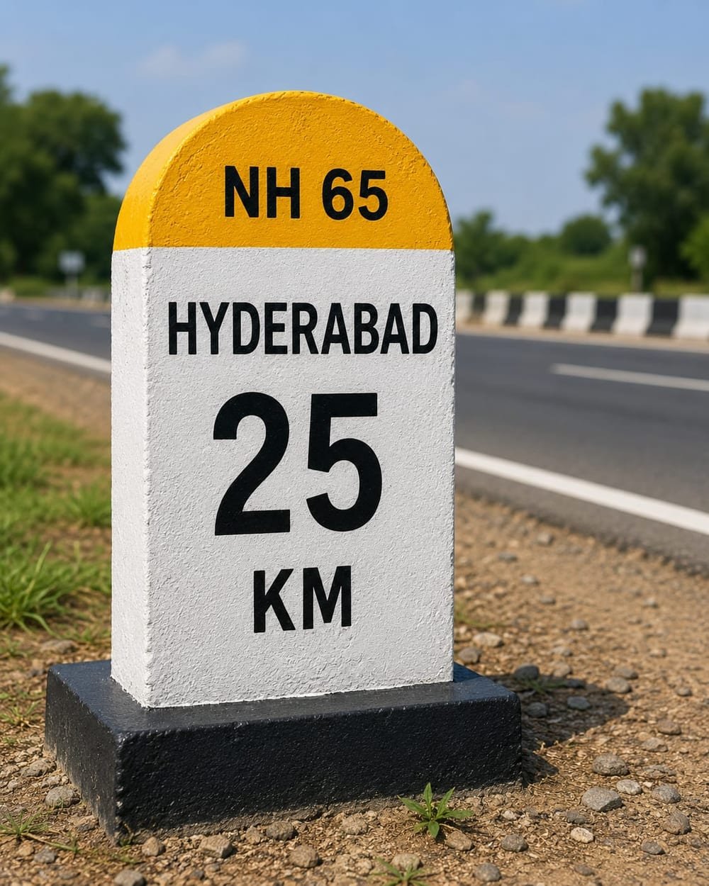 Kilometer Stone &mdash; informatory road sign board