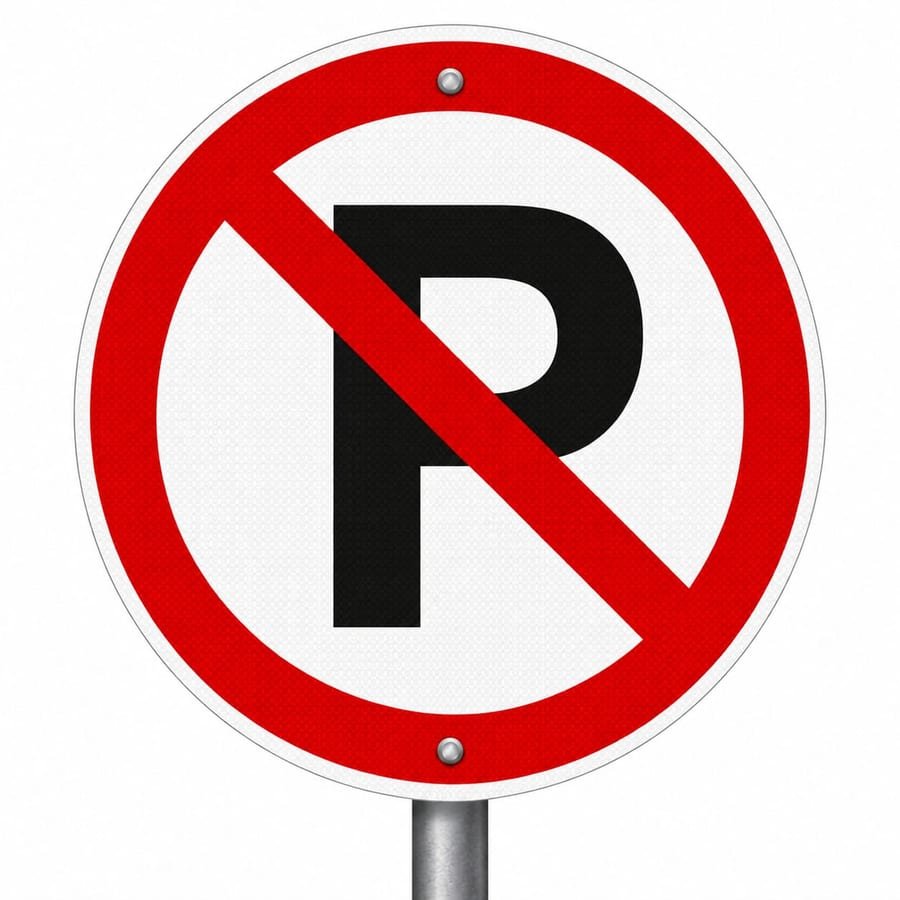 No Parking Sign Board &mdash; mandatory road sign board