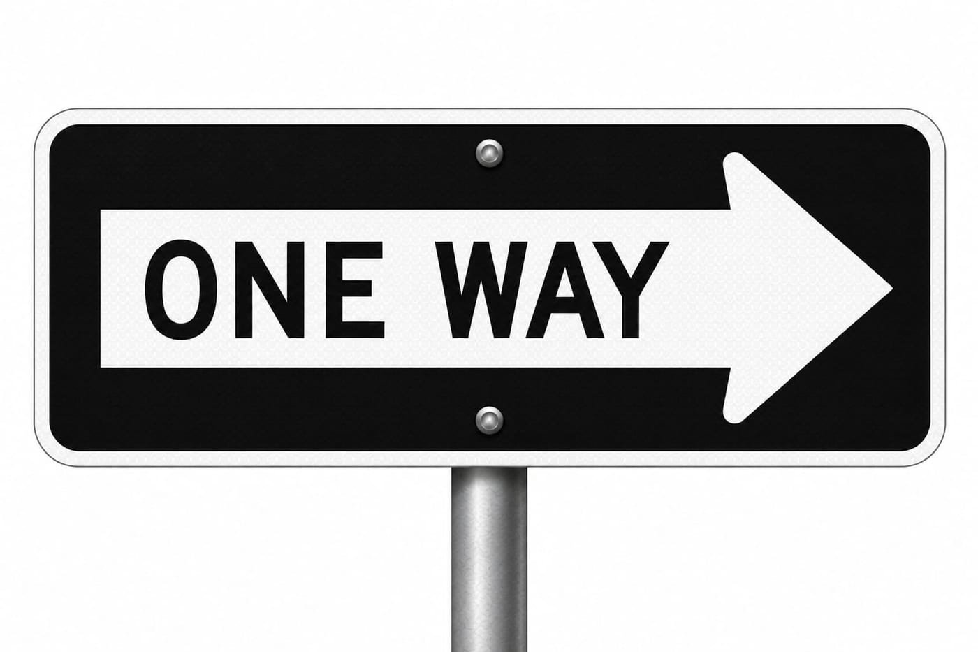One Way Sign Board &mdash; mandatory road sign board