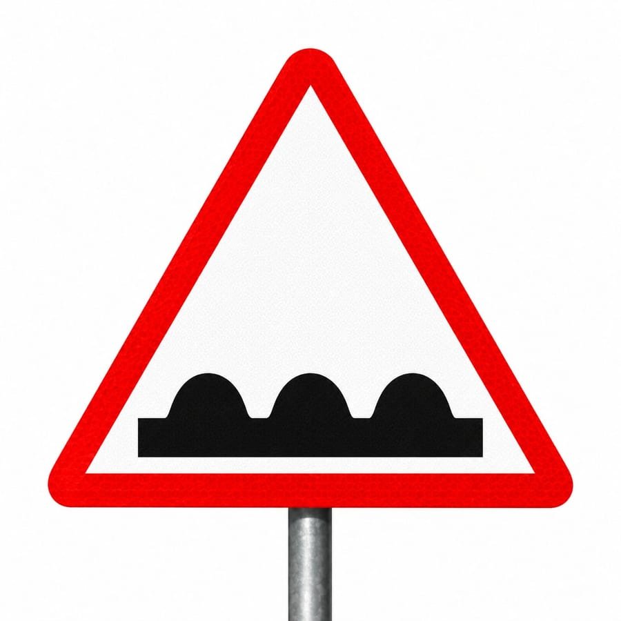 Rumble Strip Sign Board &mdash; cautionary road sign board