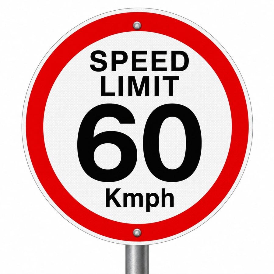 Speed Limit Sign Board &mdash; mandatory road sign board